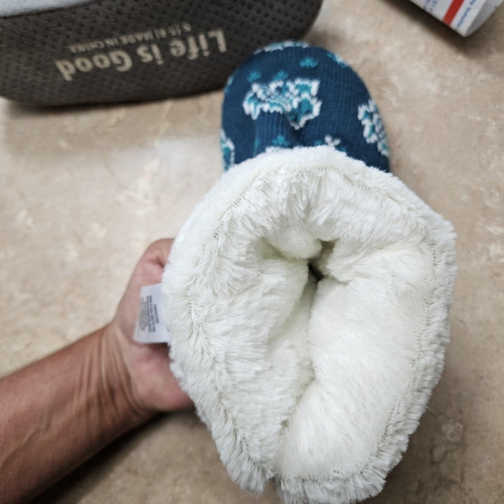 Life‎ Is Good Slipper Boots Womens Size Small 5-6 Knit Rise & Shine Cozy Indoor - Picture 8 of 9